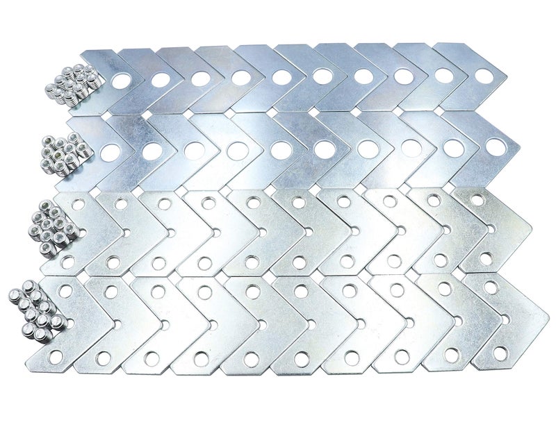 LBY 40pcs Picture Frame L Shape Angle Bracket Flat Plate Fastener, Metal Picture Frame Hardware Corner Gasket, Corner Brace Joint Bracket Fastener, Joints Support Bracket, Silver - Image 2
